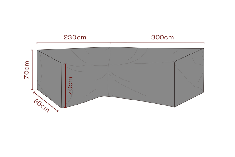 Möbelskydd hörnsoffa Svart