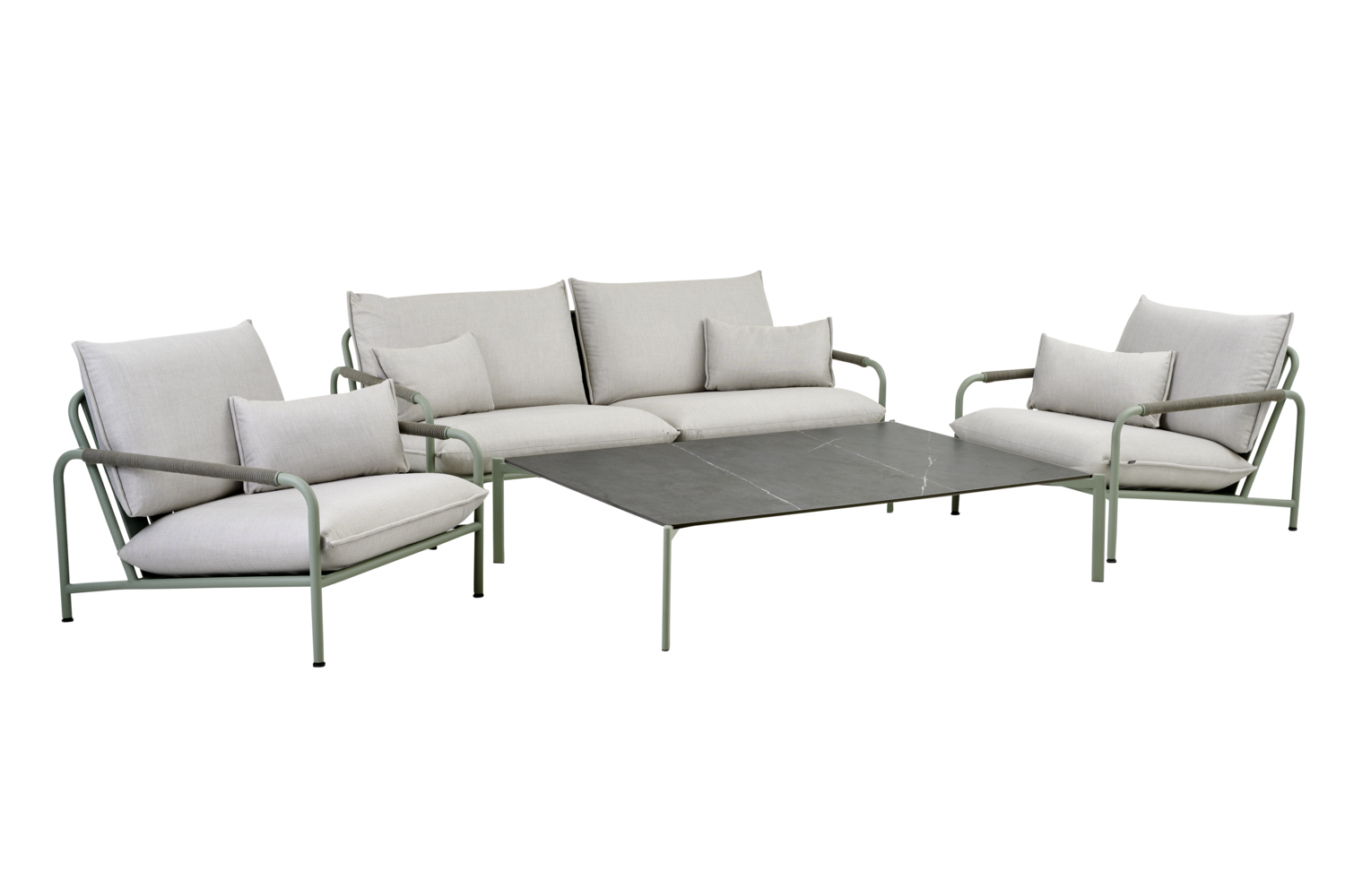 Lerberget fåtölj Dusty Green/ash