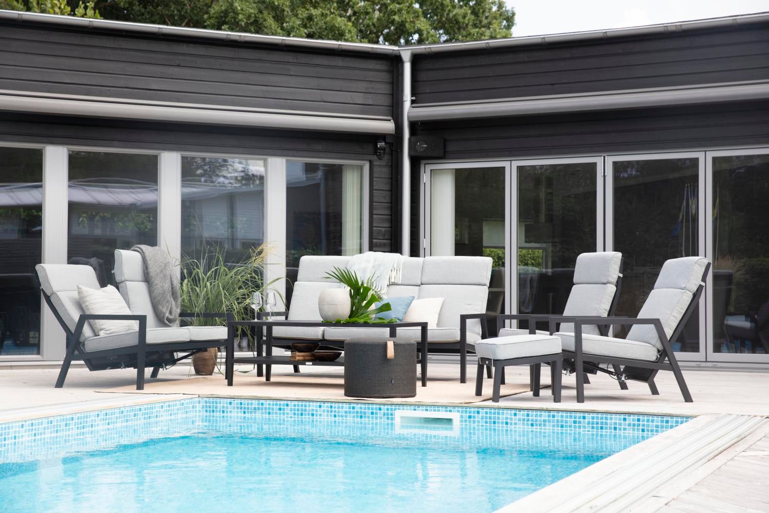 Belfort positionsfåtölj Svart/Pearl Grey