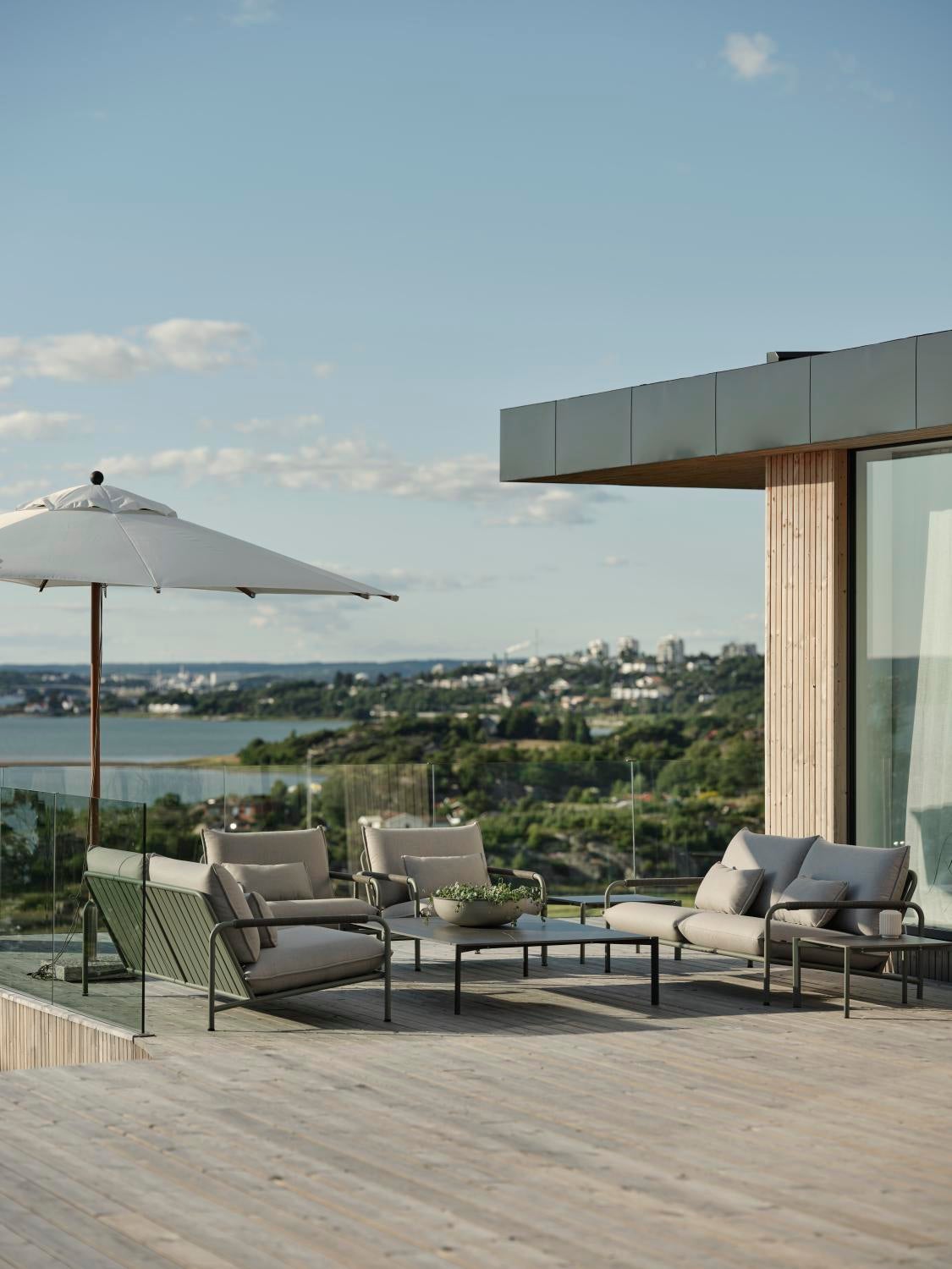 Paliano parasoll Natur/vit