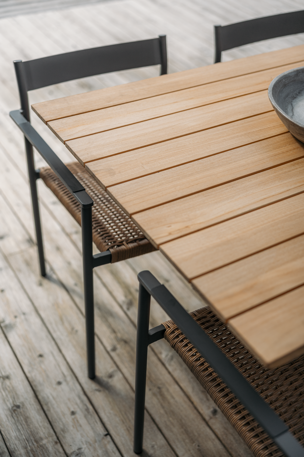 Shad matbord Antracit/Teak