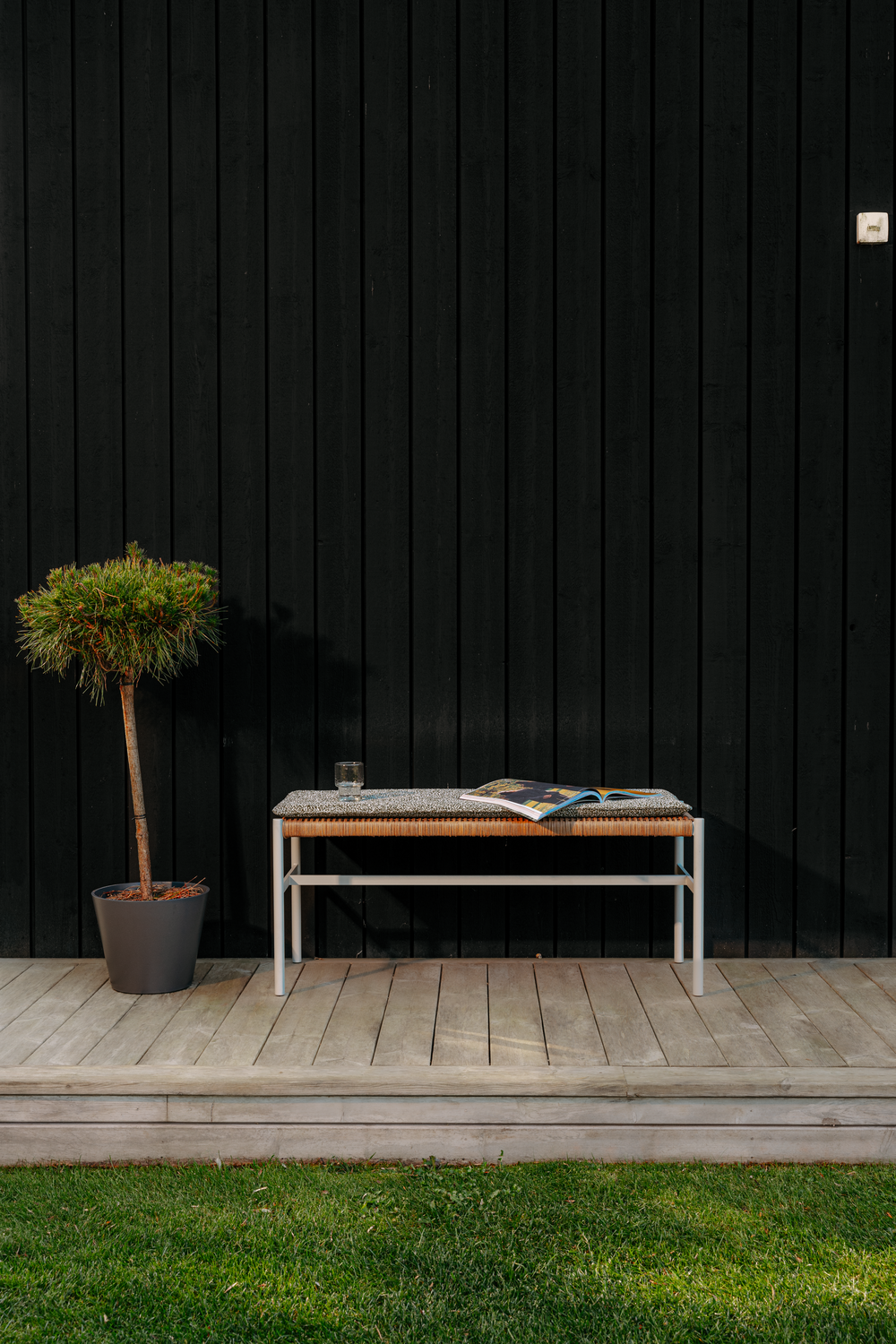 DK bänk Light Grey/Natur