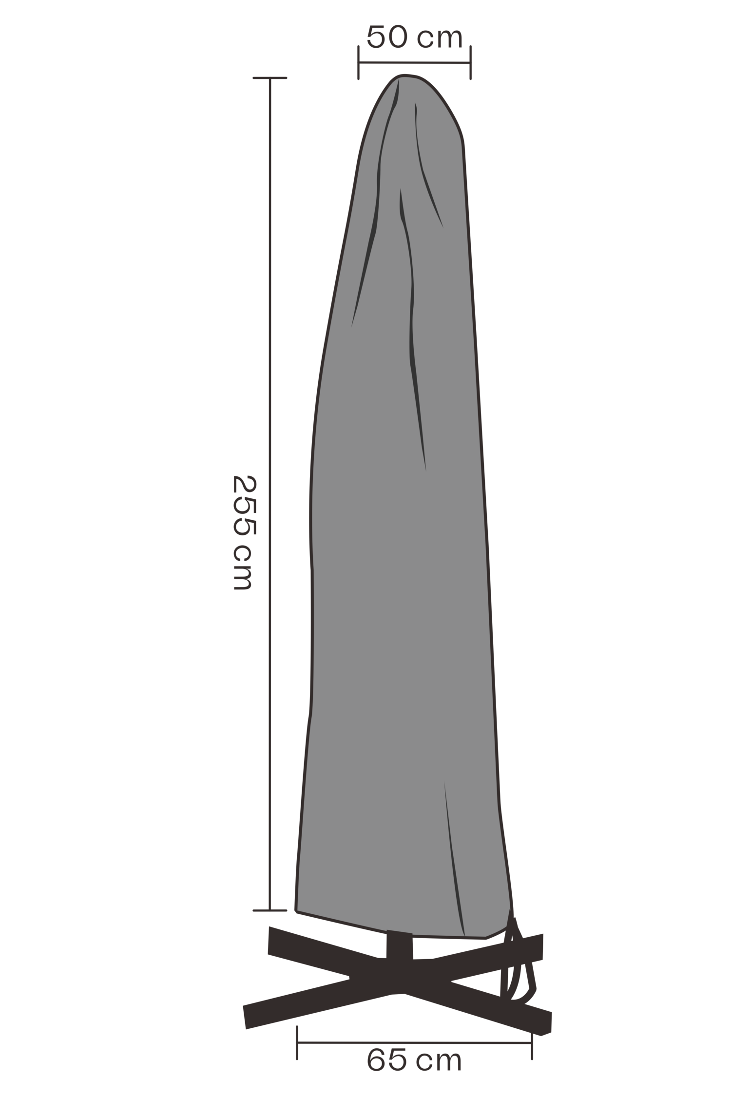 Möbelskydd parasoll Svart - Vattentät