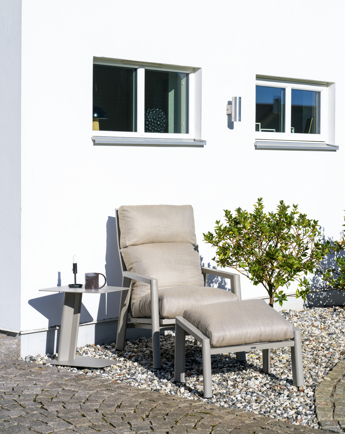 Slide positionsfåtölj Khaki/Tawny