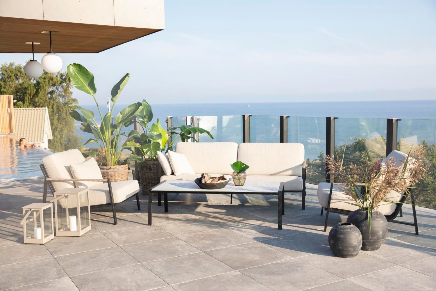 Lyra 2,5-sits soffa Svart/Sand