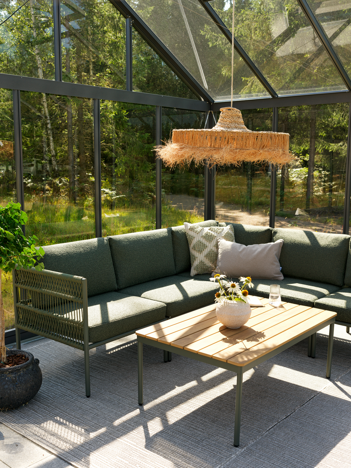 Reno hörn Nordic Green / Raw Avocado