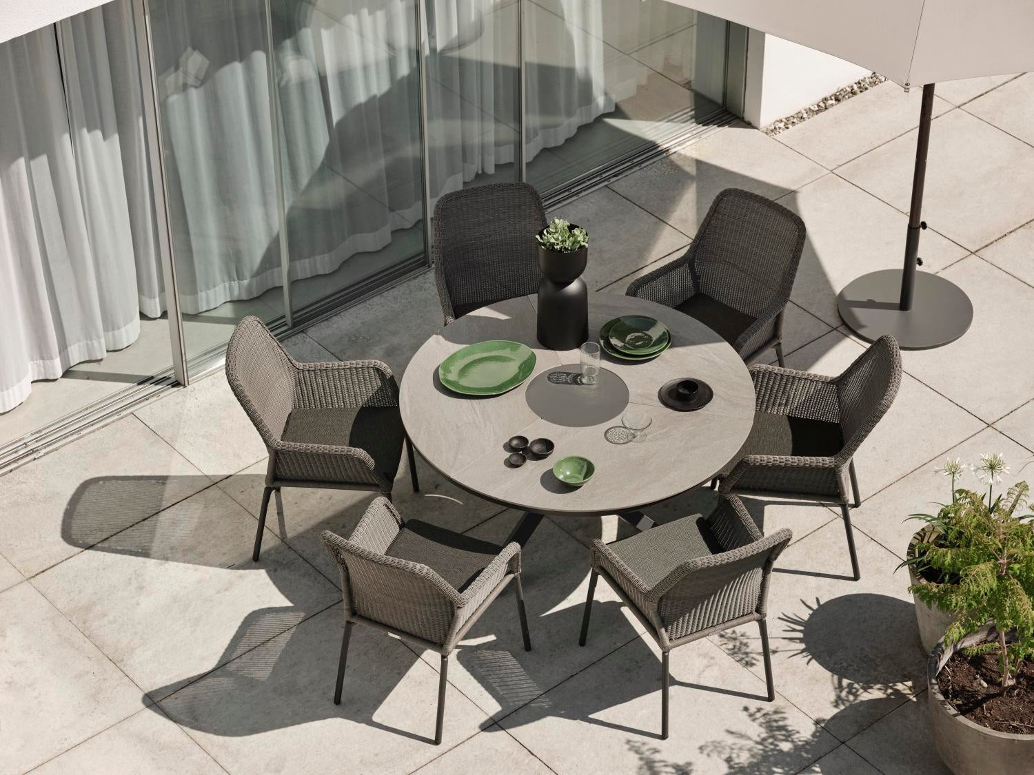 Flat parasollfot, 45 kg Antracit