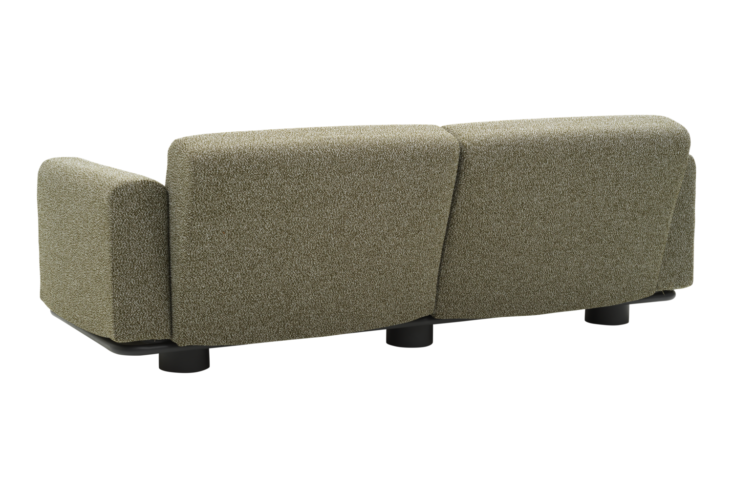 Bolster 2,5-sits soffa Antracit/Teddy Verde
