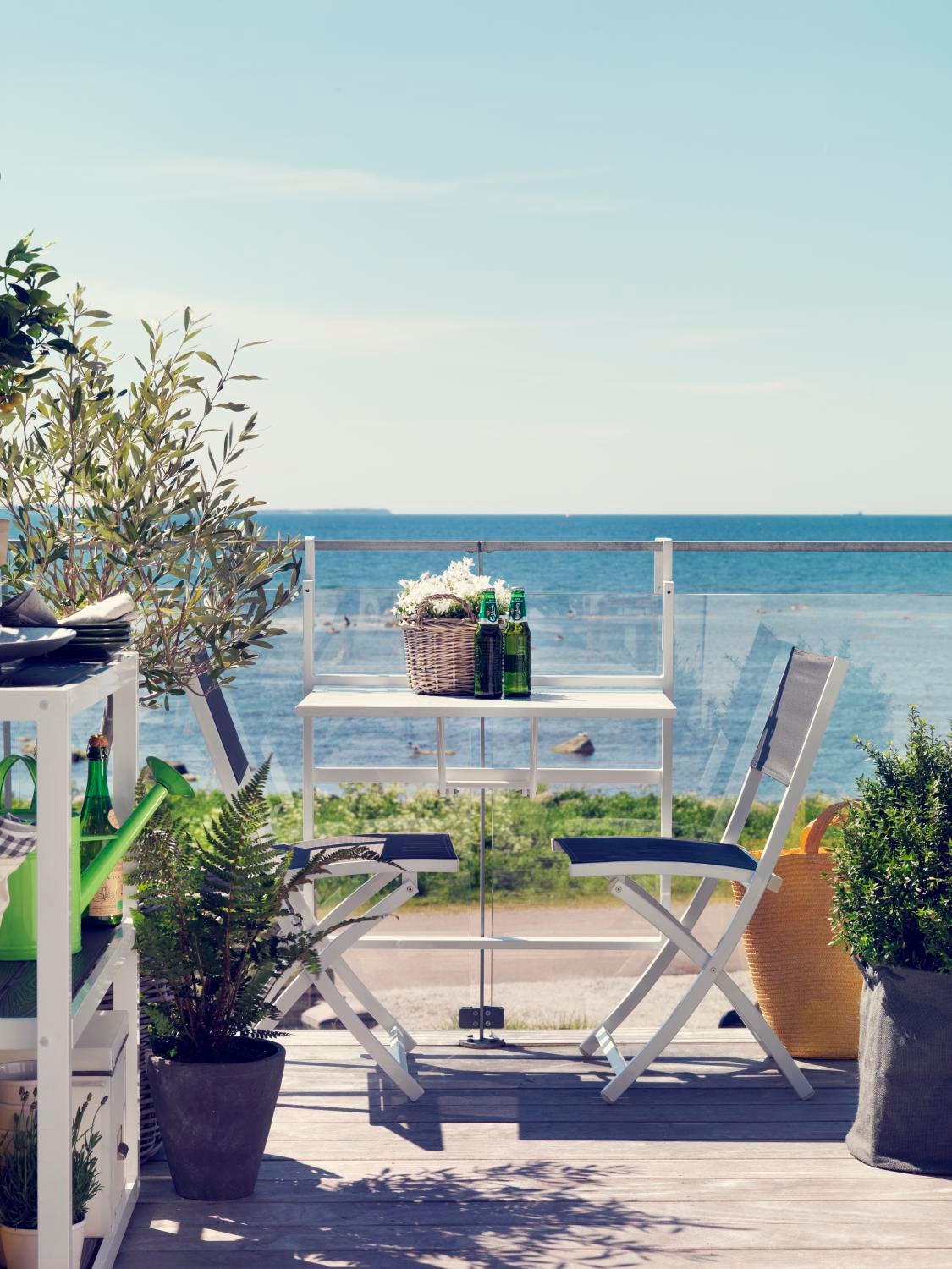 Leone matstol Vit/Grå