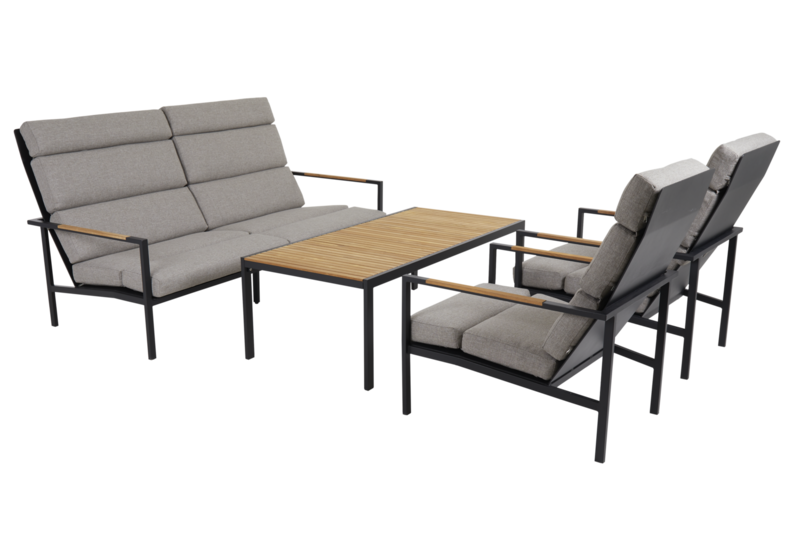 Indus soffbord Svart/teak