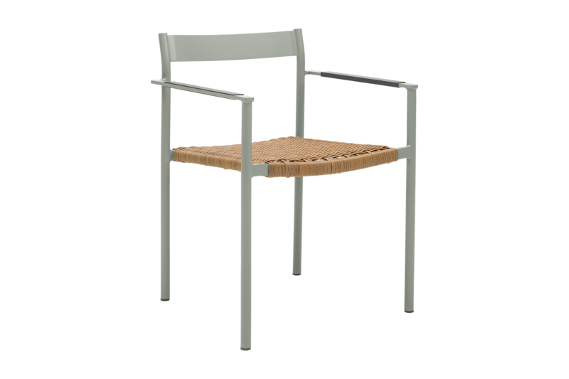 DK matstol Light Grey/Natur