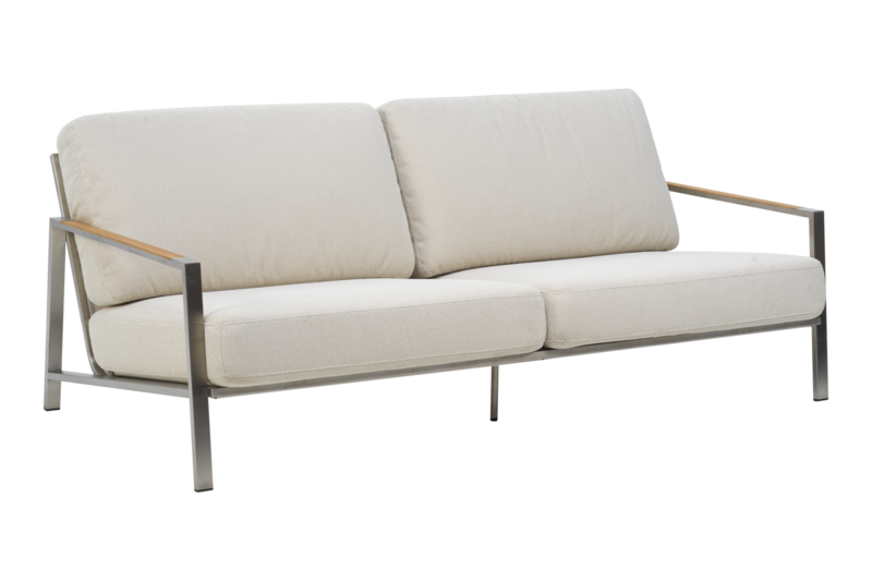 Naos 2,5-sits soffa Stainless Steel/Dot Beige