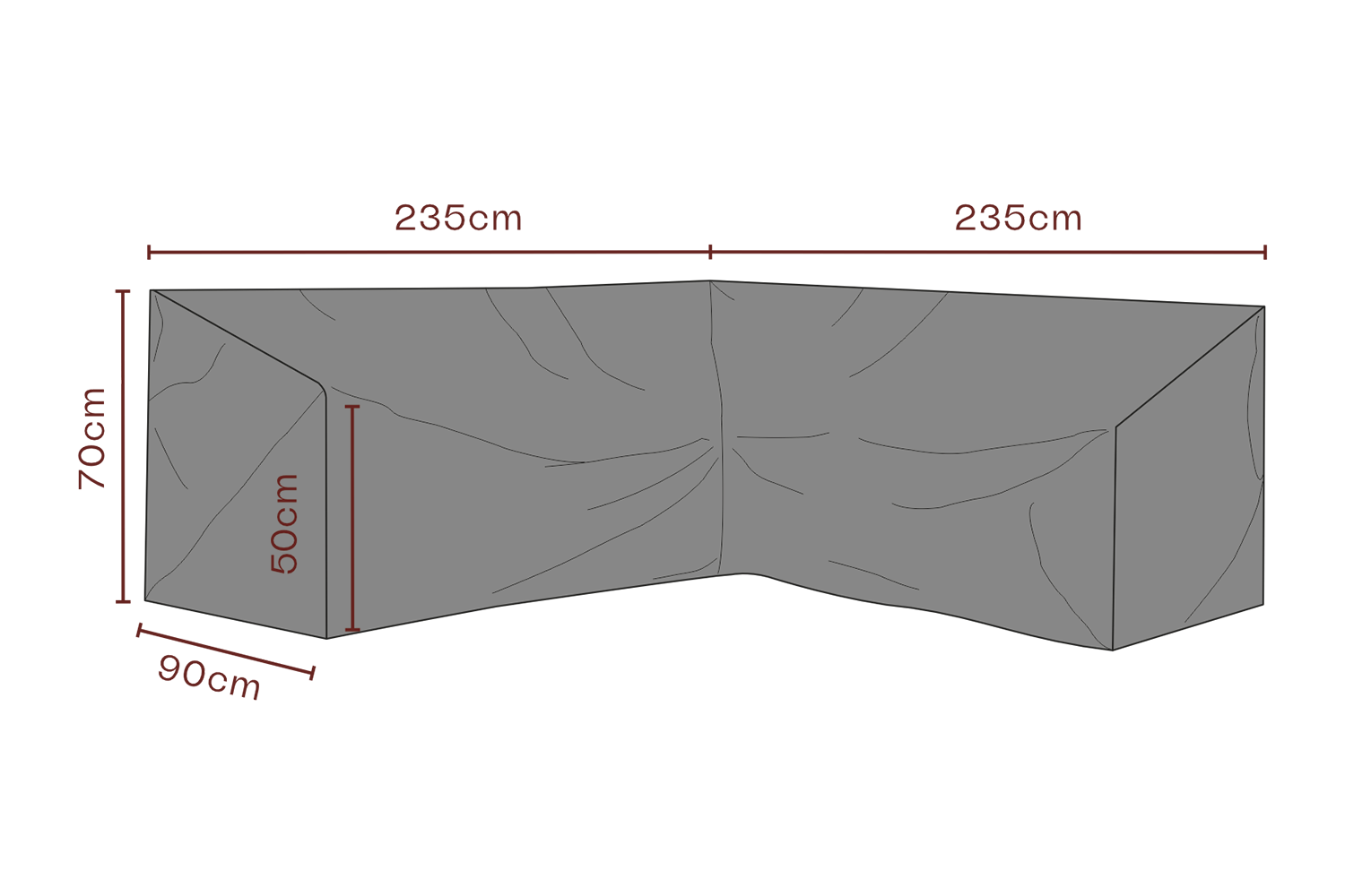 Möbelskydd hörnsoffa Svart - Andas