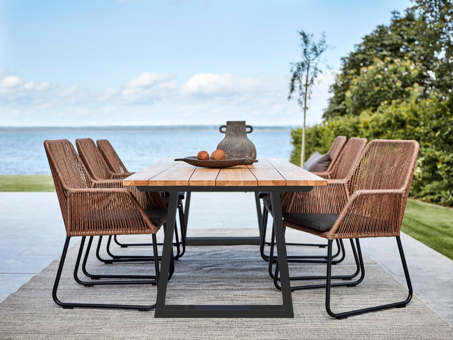 Midway karmstol Natur/svart