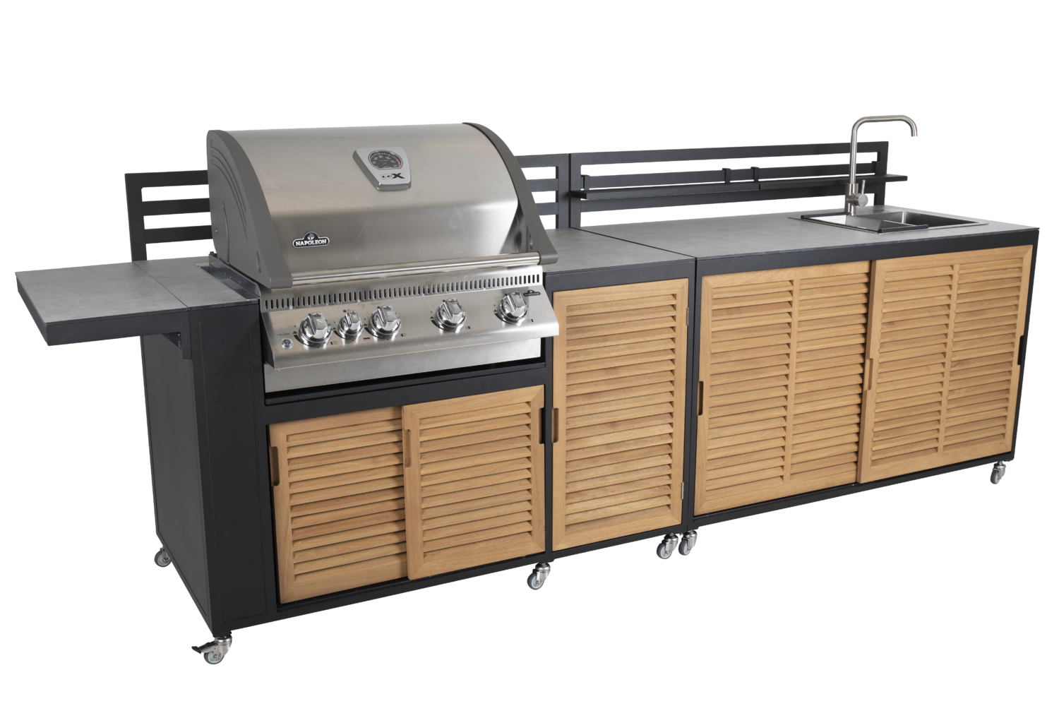 Fornax utekök Svart/teak