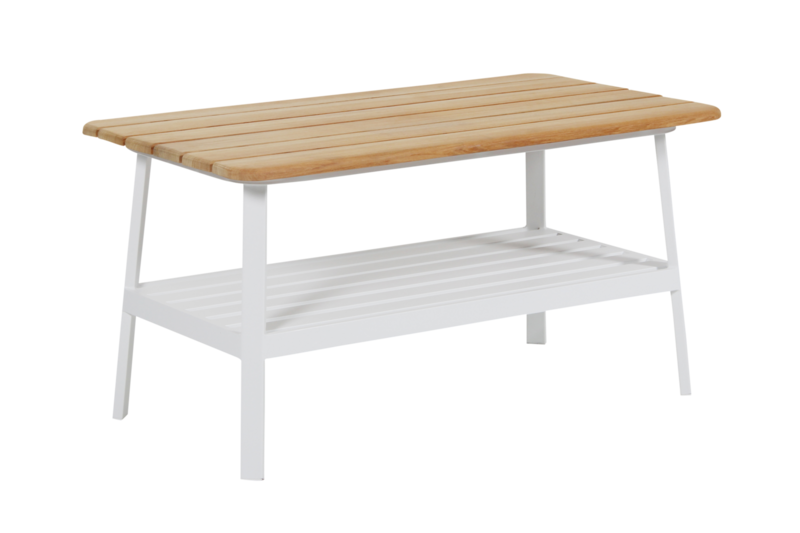 Olivet soffbord Vit/teak