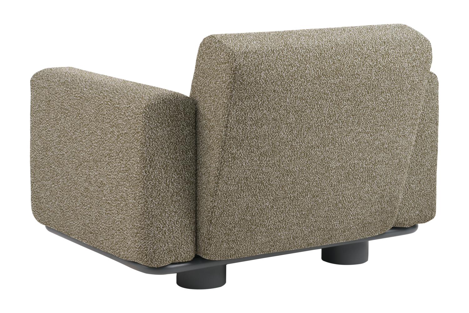 Bolster fåtölj Antracit/Teddy Verde