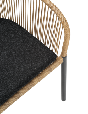 Delta karmstol Antracit/Teddy Black