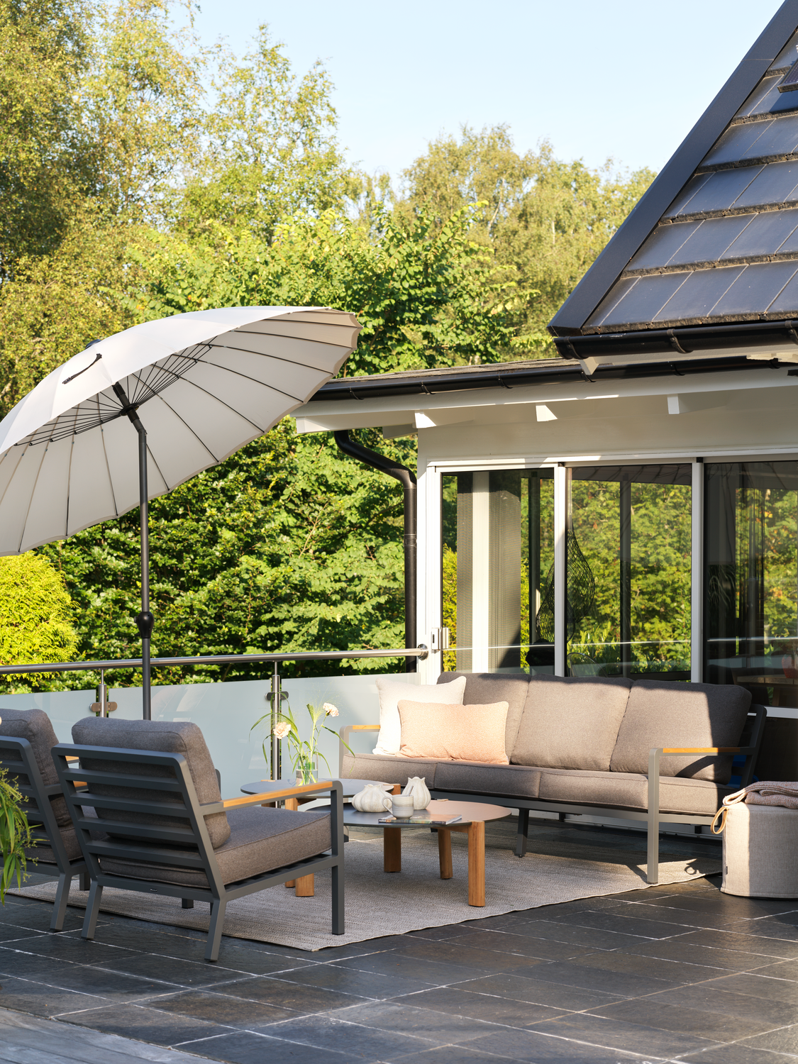 Domino soffbord Antracit/Natur