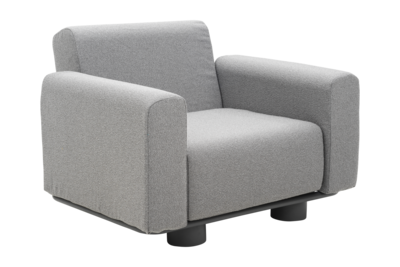 Bolster fåtölj Antracit/Teddy Grey