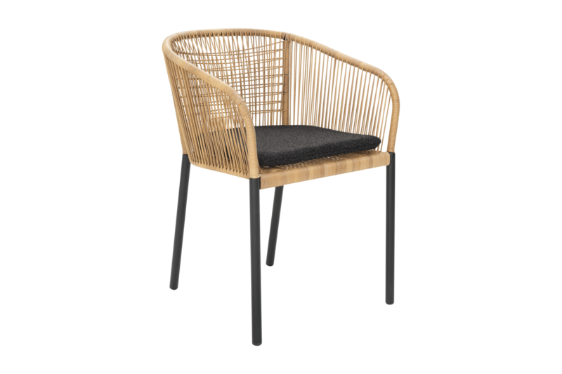 Delta karmstol Svart/Teddy Black