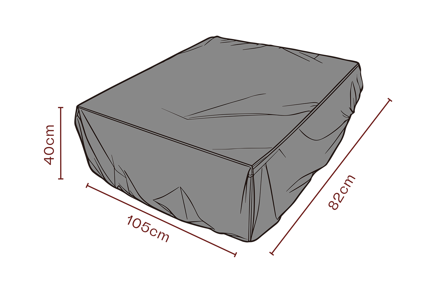 Möbelskydd ottoman Svart - Andas
