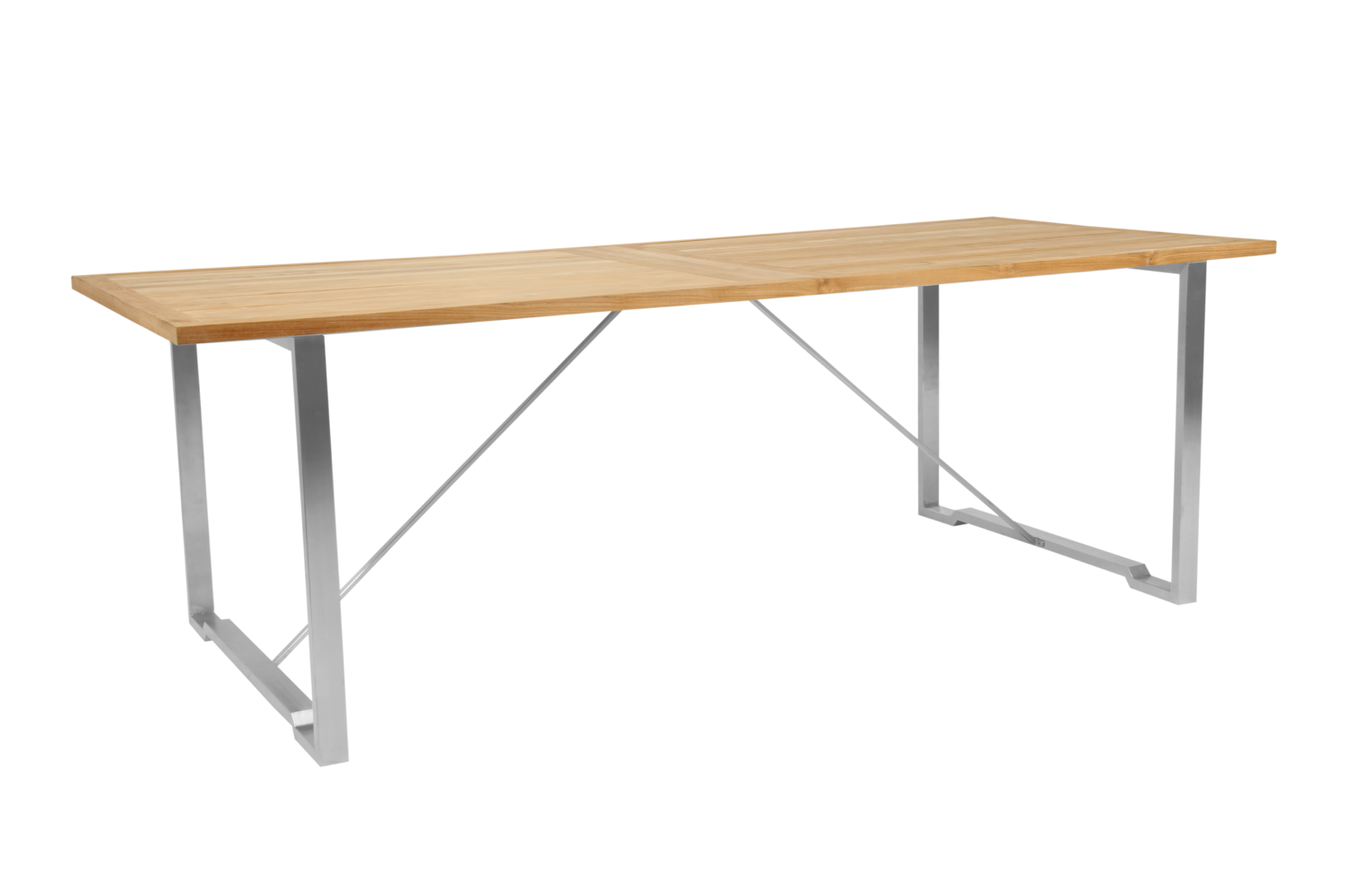 Gotland matbord Silver/teak