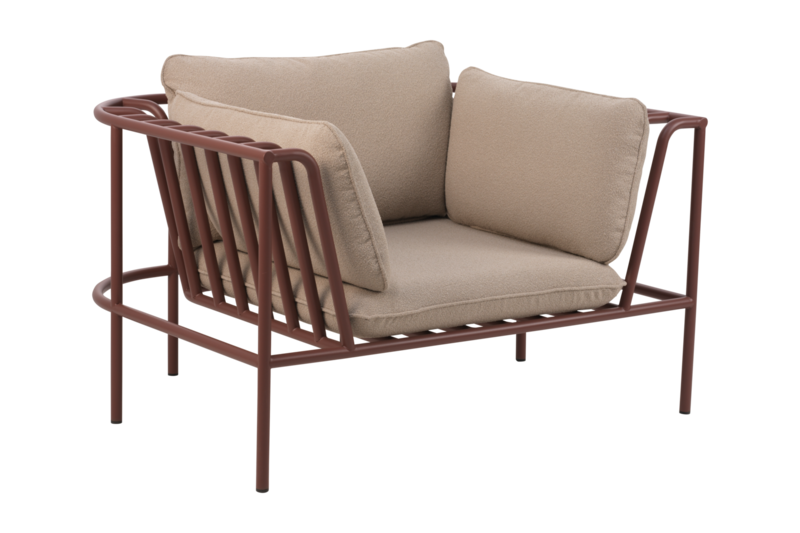 Collier fåtölj Zin Red/Teddy Beige