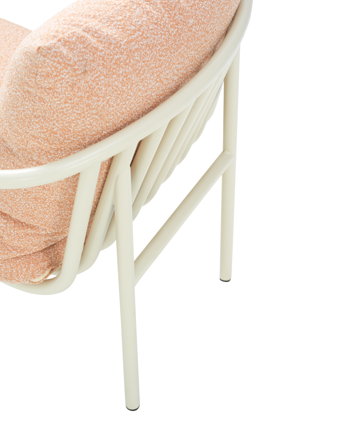 Bendt fåtölj Pearl White/Teddy Orange