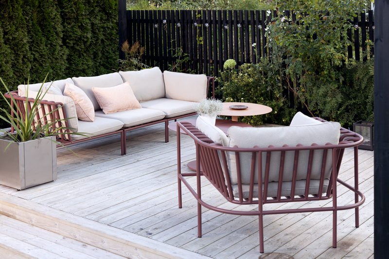 Collier hörn Zin Red/Teddy Beige