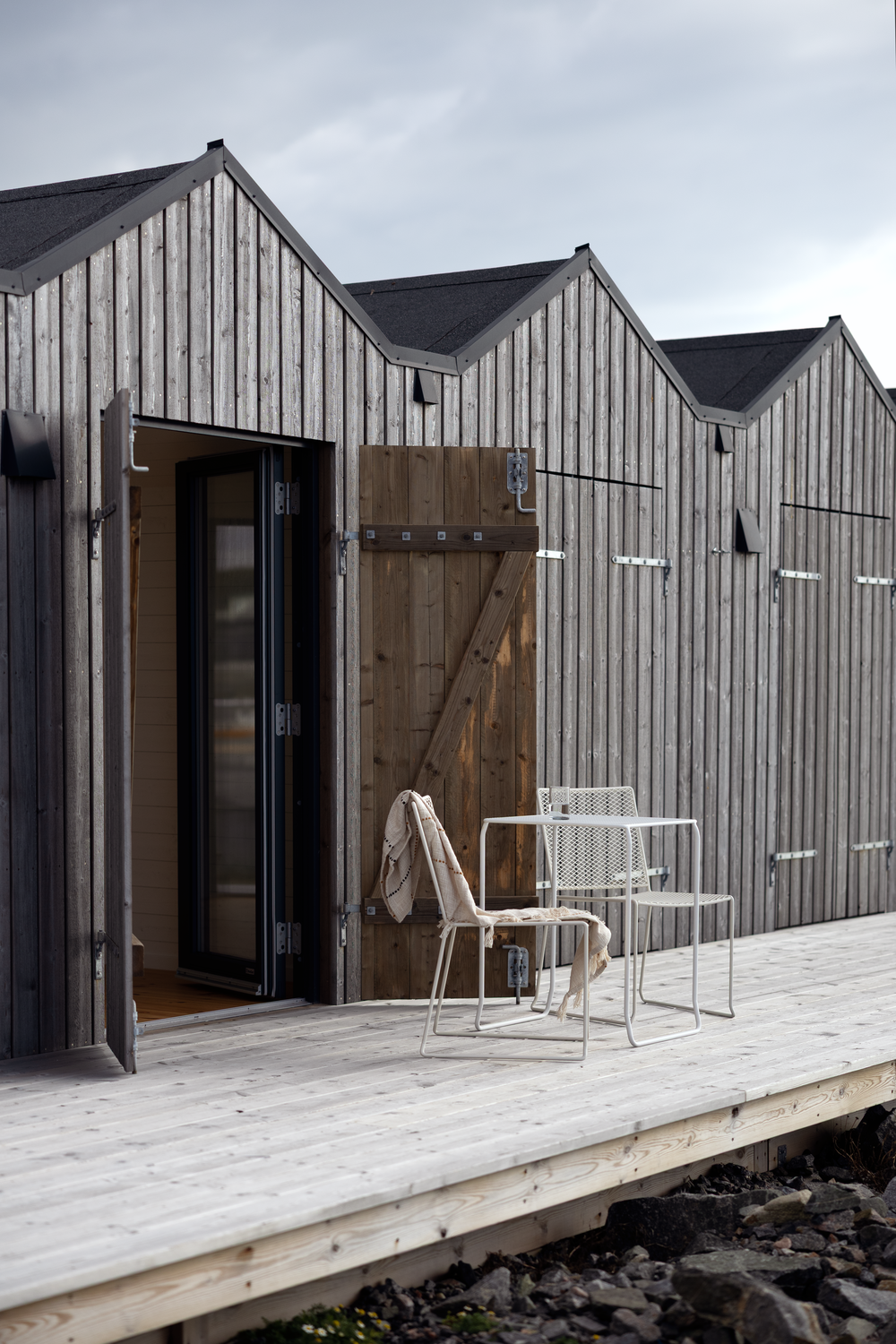 Haru matstol Pearl white