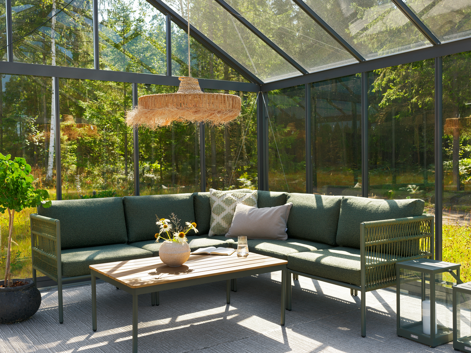 Reno soffbord Nordic Green/Natural