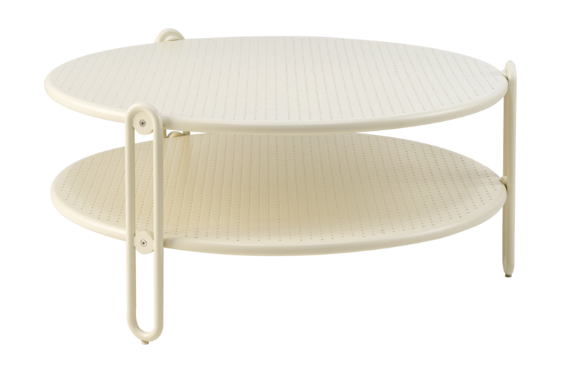 Blixt soffbord Pearl white
