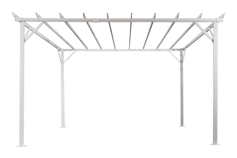 Piode pergola Vit/grå