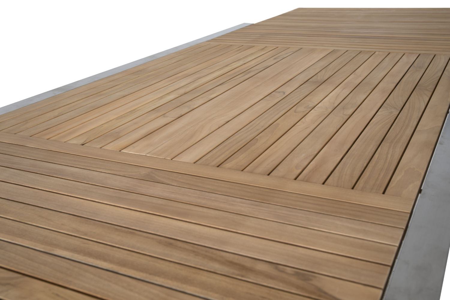 Naos matbord Rostfritt stål/teak