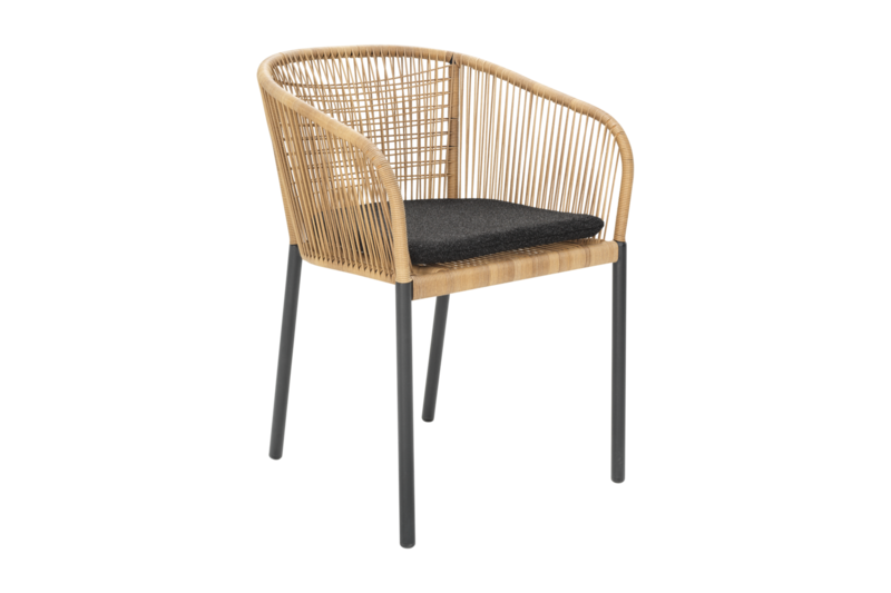 Delta karmstol Antracit/Teddy Black