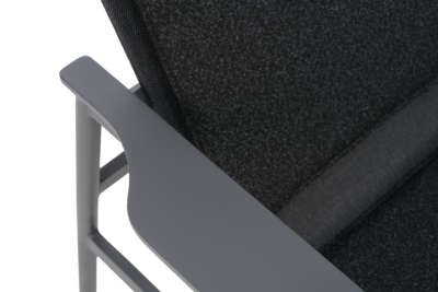 Soro loungefåtölj Antracit/Teddy Black