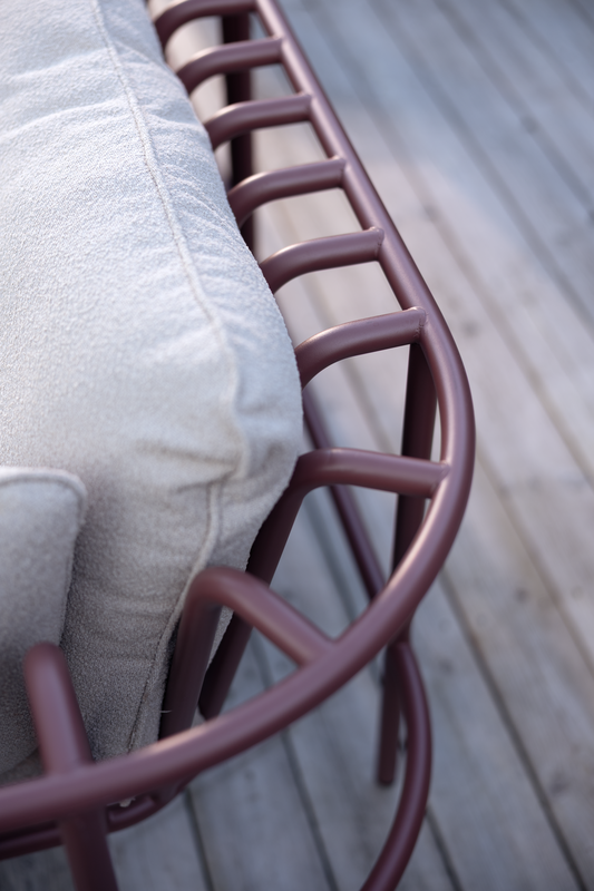 Collier hörn Zin Red/Teddy Beige