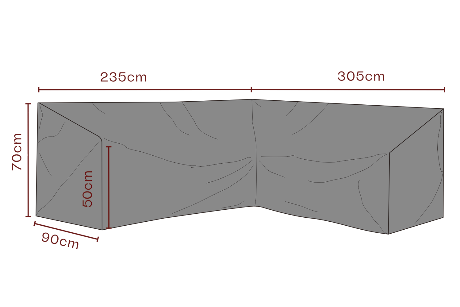 Möbelskydd hörnsoffa Svart - Andas