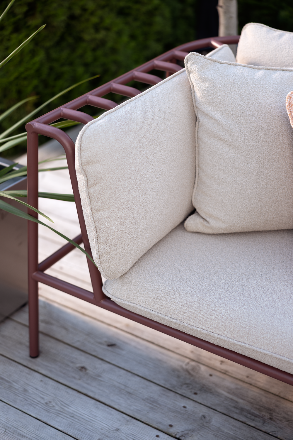 Collier hörn Zin Red/Teddy Beige