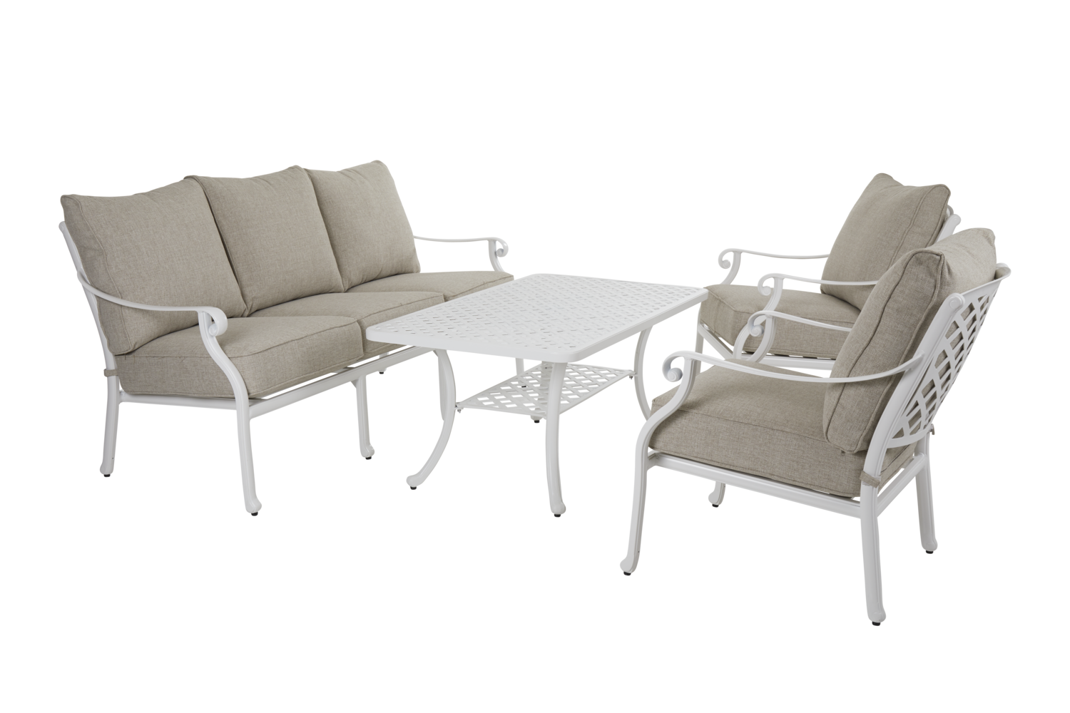 Arras 3-sitssoffa Vit/sand