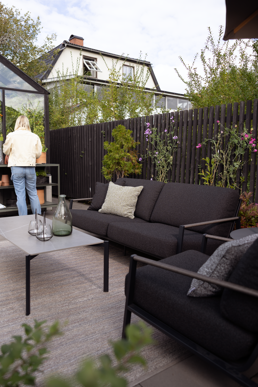 Lyra 2,5-sits soffa Svart/Teddy Black