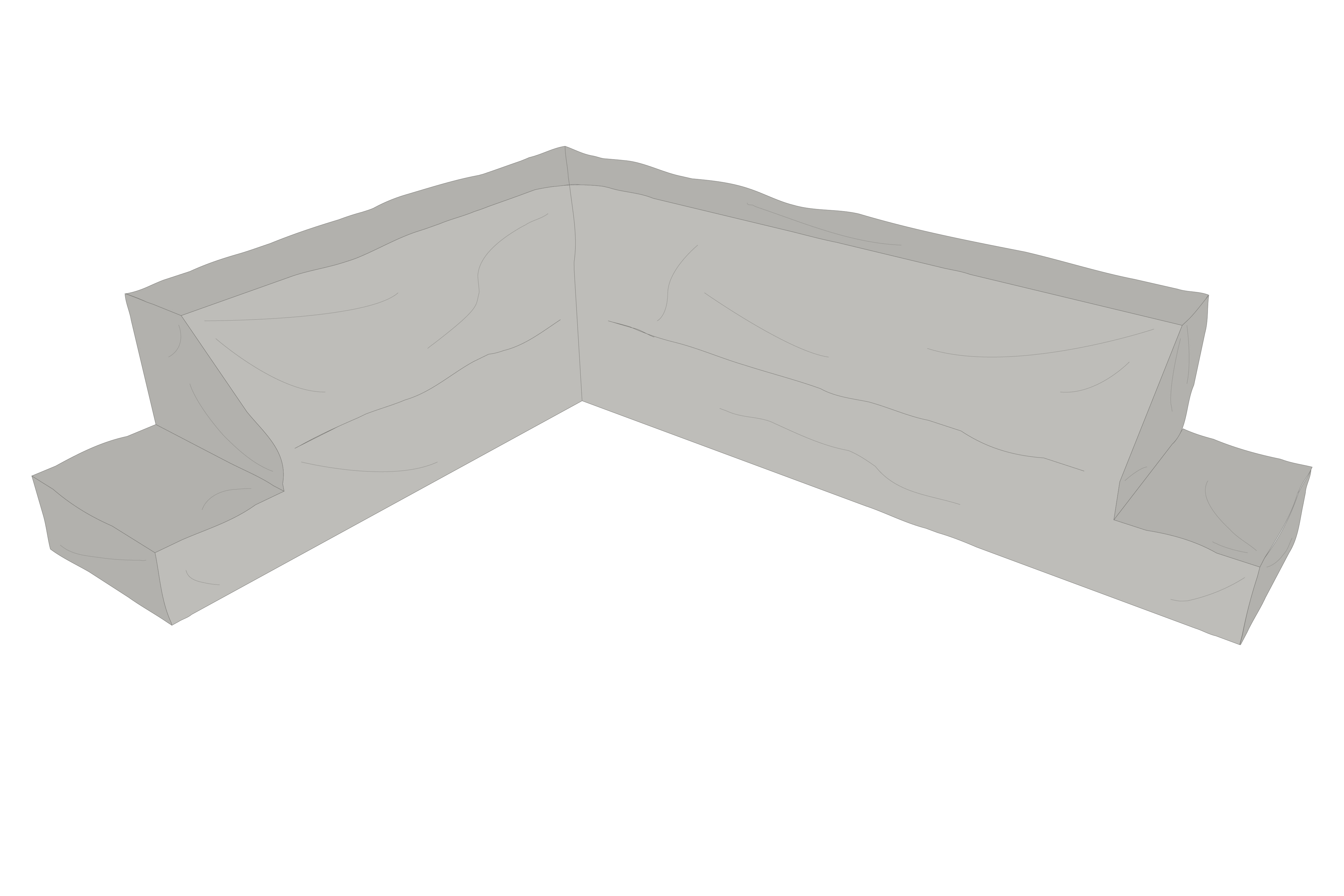 Möbelskydd hörnsoffa Grå - Vattenavvisande