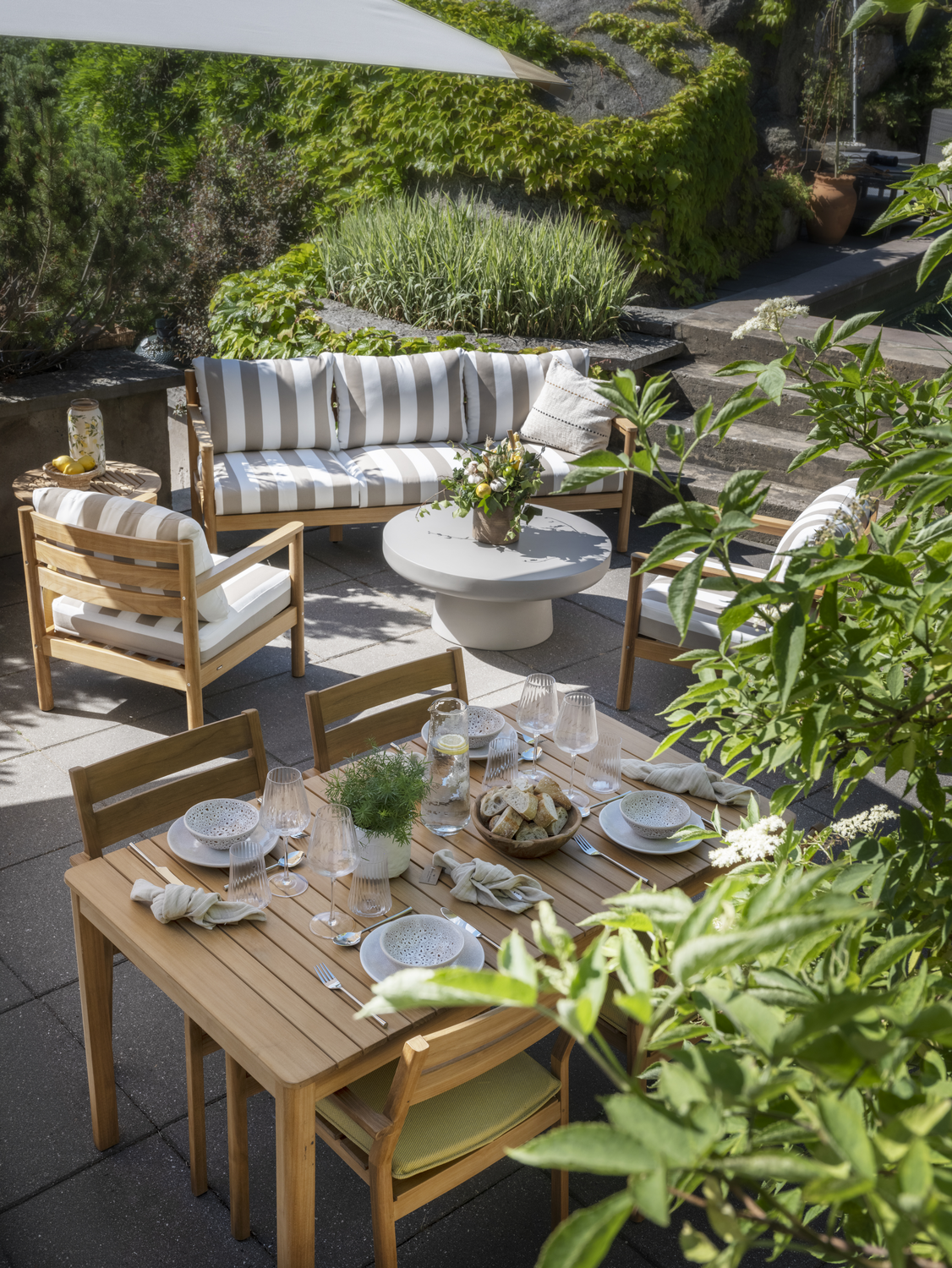 Delia Teak karmstol Natur