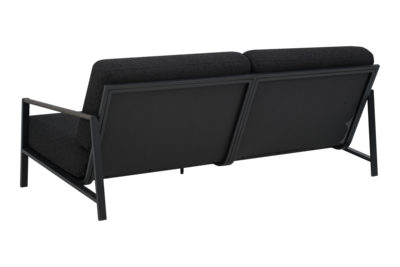 Lyra 2,5-sits soffa Svart/Teddy Black