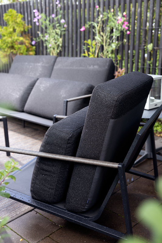 Lyra 2,5-sits soffa Svart/Teddy Black