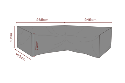 Möbelskydd hörnsoffa Svart