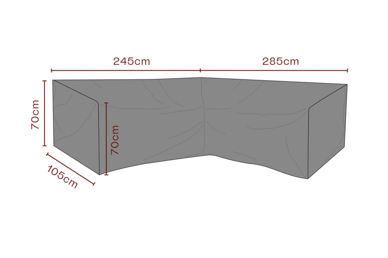 Möbelskydd hörnsoffa Svart