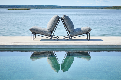 Blixt loungefåtölj Svart/Teddy Ant