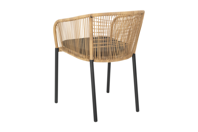 Delta karmstol Svart/Teddy Black